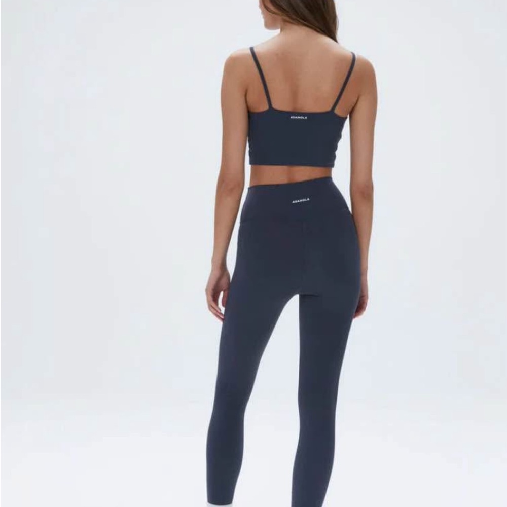 Adanola Women's Navy Leggings & Sports Bra M